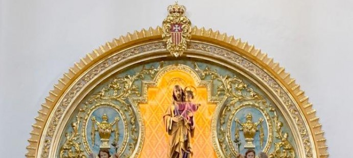 CIUDAD DE PANAMÁ. Retablo y Hornacina-Retablo Virgen de la Caridad del Cobre y Hornacina para la Oración en el Huerto